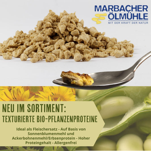 NEU in unserem Sortiment: Texturierte Bio-Pflanzenproteine